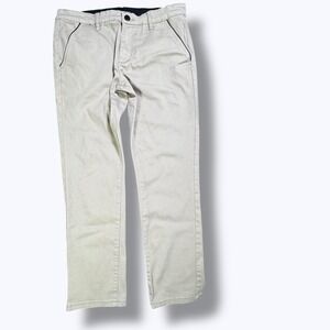 Fried Denim Men's Slim Fit Pants 36x32 Casual Flat Front Khaki Trouser‎ Style